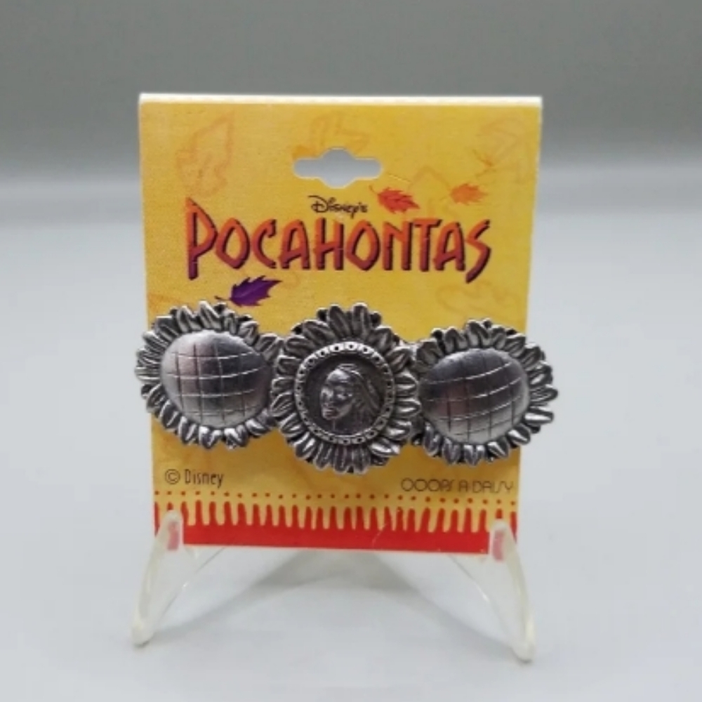 Pewter Pocahontas Sunflower Hair Clip (1995)